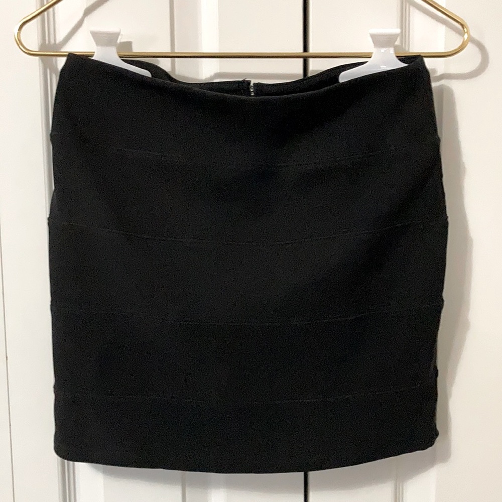 High Waisted Mini  Black Skirt